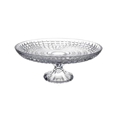 Prato para Bolo L'Hermitage Framentti em Cristal Ecol�gico com P� 30x13cm
