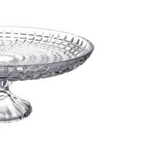 Prato para Bolo L'Hermitage Framentti em Cristal Ecol�gico com P� 30x13cm