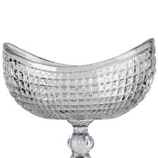 Centro de mesa em cristal com p� L'Hermitage Framentti 26x23,2cm transparente