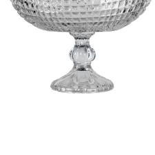 Centro de mesa em cristal com p� L'Hermitage Framentti 26x23,2cm transparente