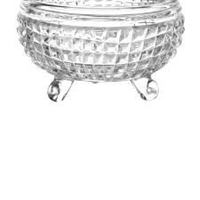 Bomboniere cristal ecol�gico com p� L'Hermitage Framentti 18x19cm transparente