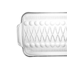 Travessa cristal ecol�gica L'Hermitage Tattile 33,6X20cm incolor