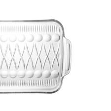 Travessa cristal ecol�gica L'Hermitage Tattile 33,6X20cm incolor
