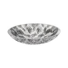 Centro de Mesa em Cristal Ecol�gico Bohemia Onion Design Folhas 32x6cm