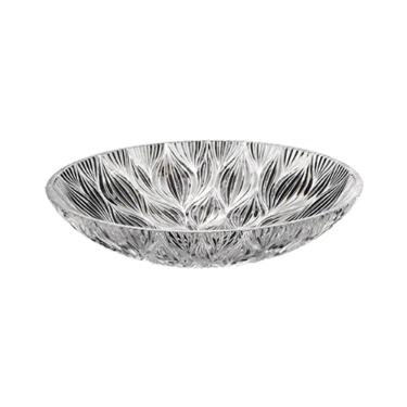 Centro de Mesa em Cristal Ecol�gico Bohemia Onion Design Folhas 32x6cm