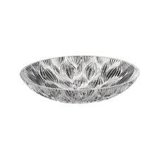 Centro de Mesa em Cristal Ecol�gico Bohemia Onion Design Folhas 26x6cm