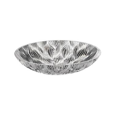 Centro de Mesa em Cristal Ecol�gico Bohemia Onion Design Folhas 26x6cm