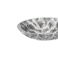 Centro de Mesa em Cristal Ecol�gico Bohemia Onion Design Folhas 26x6cm