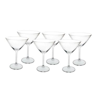 Jogo de ta�as para Martini em cristal Bohemia Gastro 6 pe�as 280ml