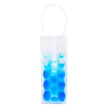 Sacola t�rmica para garrafa de vinho Kenya 25x9x9cm azul