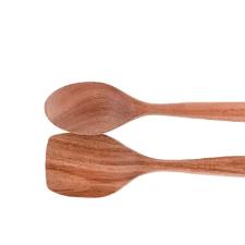 Jogo de esp�tulas em ac�cia Kenya 2 esp�tulas 35cm