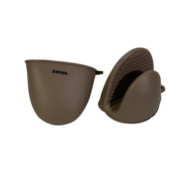 Jogo de luvas de silicone Kenya 2 pe�as 11x8cm cinza