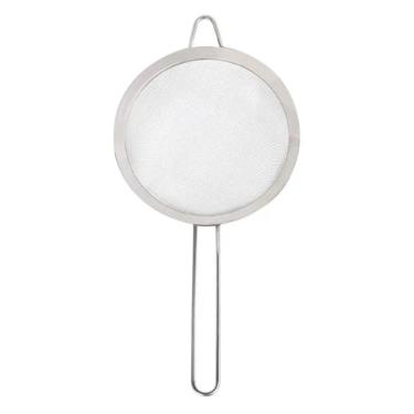 Peneira em a�o inox para cozinha Kenya Cheff 36x18cm