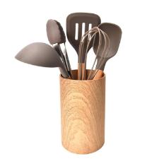 Jogo de utens�lios em silicone Kenya 6 pe�as cinza