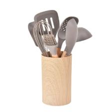 Jogo de utens�lios em silicone Kenya 6 pe�as cinza