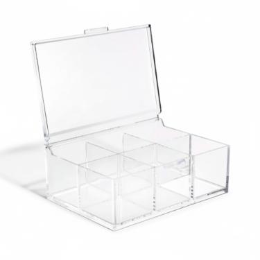 Caixa organizadora retangular em acr�lico Kenya 23,3x16,8cm