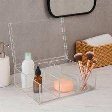 Caixa organizadora retangular em acr�lico Kenya 23,3x16,8cm