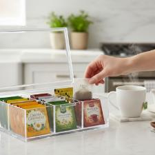 Caixa organizadora retangular em acr�lico Kenya 23,3x16,8cm