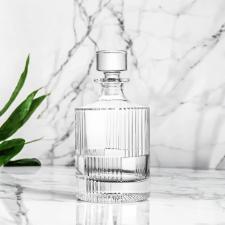 Decanter garrafa em vidro para whisky texturizado Kenya Chess 1 Litro