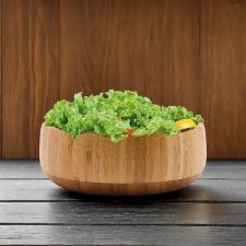 Saladeira em bambu com acabamento natural Kenya 18x6,5cm