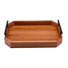 Bandeja em ac�cia com toque r�stico Kenya 7,7x37,5X49cm