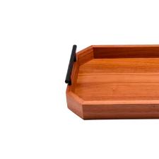 Bandeja em ac�cia com toque r�stico Kenya 7,7x37,5X49cm
