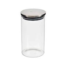 Pote Redondo de Vidro com Tampa de Inox 800ml Kenya