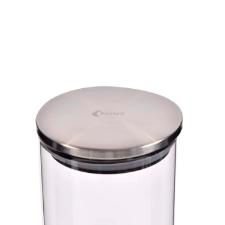 Pote Redondo em Vidro com Tampa de Inox 1 Litro Kenya