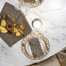 Lumin�ria de mesa t�til regul�vel Copa&Cia Ross 37,5cm branca