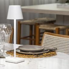 Lumin�ria de mesa t�til regul�vel Copa&Cia Ross 37,5cm branca