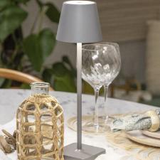 Lumin�ria de mesa t�til regul�vel Copa&Cia Ross 37,5cm cinza