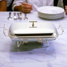 Rechaud em a�o inox com tampa Fracalanza Chambord 3 litros: Eleg�ncia e versatilidade para servir