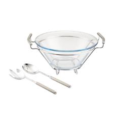 Jogo para salada com talheres Fracalanza Chambord 3,7 litros: Eleg�ncia e praticidade para sua mesa