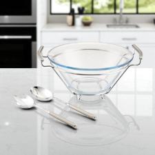 Jogo para salada com talheres Fracalanza Chambord 3,7 litros: Eleg�ncia e praticidade para sua mesa