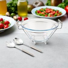 Jogo para salada com talheres Fracalanza Chambord 3,7 litros: Eleg�ncia e praticidade para sua mesa