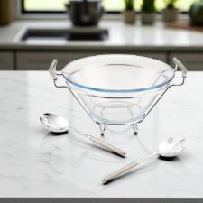 Jogo para salada com talheres Fracalanza Chambord 3,7 litros: Eleg�ncia e praticidade para sua mesa