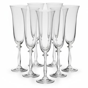 Jogo de Ta�as para Champanhe Bohemia Angela 190ml: Elevando Seus Brindes a uma Experi�ncia Inesquec�vel de Cristal