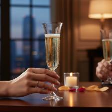 Jogo de Ta�as para Champanhe Bohemia Angela 190ml: Elevando Seus Brindes a uma Experi�ncia Inesquec�vel de Cristal