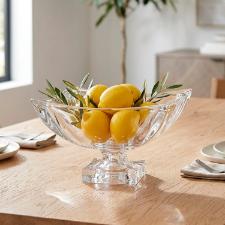 Centro de mesa com p� em cristal L'Hermitage Noble 26,7x17,2cm