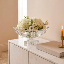 Centro de mesa com p� em cristal L'Hermitage Noble 26,7x17,2cm