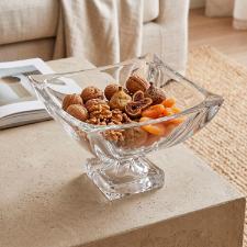 Centro de mesa com p� em cristal L'Hermitage Noble 26,7x17,2cm