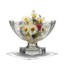Centro de mesa em cristal com p� L'Hermitage Noble 20,8x18,5cm: Brilho e eleg�ncia para sua decora��o