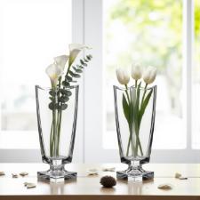 Vaso em cristal com p� L'Hermitage Noble 36,4cm: Impon�ncia e brilho para sua decora��o