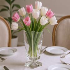 Vaso em cristal com p� L'Hermitage Noble 36,4cm: Impon�ncia e brilho para sua decora��o