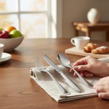 Faqueiro Fracalanza Croise 101 Pe�as A�o Inox Com Estojo Madeira para 12 Pessoas Mesa Fina