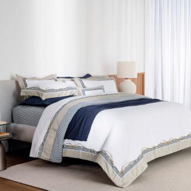 Jogo de Cama Queen Trussardi Galizzi Cetim 300 Fios 100% Algod�o Eg�pcio para Proporcionar uma Experi�ncia de Luxo e Arte