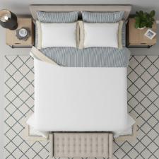 Colcha com porta-travesseiro Casal Trussardi Galizzi Cetim 300 Fios 100% Algod�o Eg�pcio para Proporcionar uma Experi�ncia de Luxo e Arte