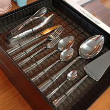 Faqueiro Fracalanza Catena 75 Pe�as em A�o Inox Design Moderno e Acabamento Premium