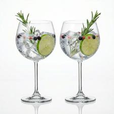 Jogo de 2 ta�as para Gin em cristal Bohemia Gastro 570ml: Requinte e Cristal Tcheco Original