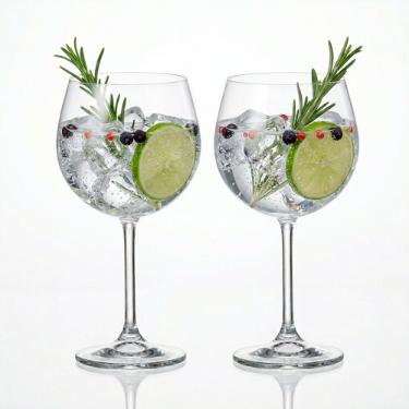 Jogo de 2 ta�as para Gin em cristal Bohemia Gastro 570ml: Requinte e Cristal Tcheco Original